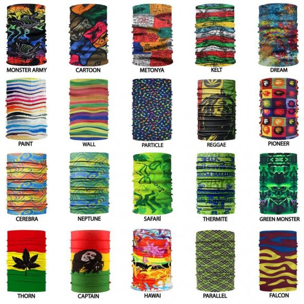 Knmaster Buff Çok Amaçlı Bandana Boyunluk TÜRK MARKASI+200 Çeşit - 5