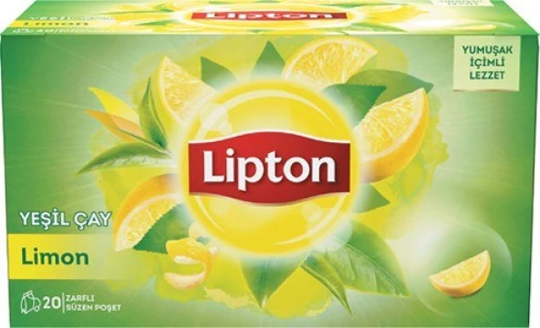 Lipton Limonlu Yeşil Çay Süzen Poşet 20 x 1.5 G