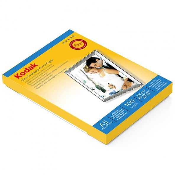 Kodak 15x21 inkjet Fotoğraf Kağıdı - A5 - Parlak 270 Gr.