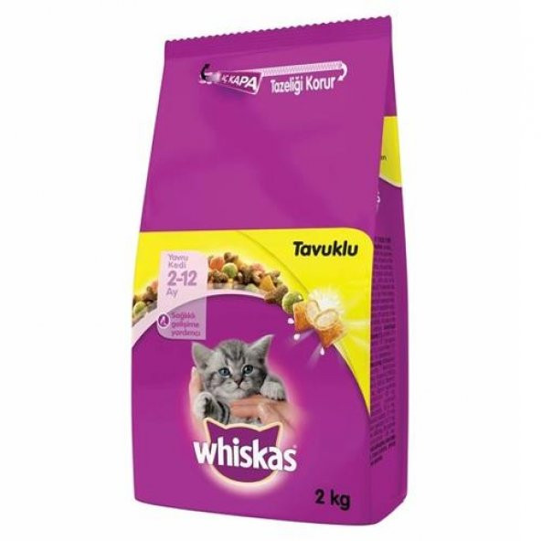 Whiskas Kuru Kedi Mama Yavru Tavuklu 2 Kg