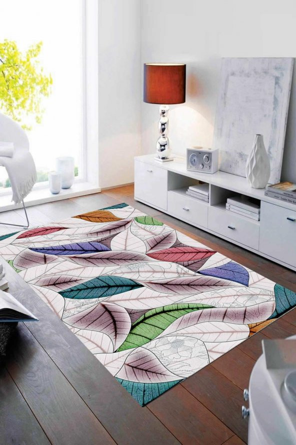 Diijital Baskı Kaymaz Taban Halı Mvh 296  RENKLİ 160X230