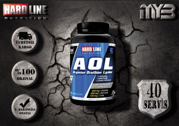 Hardline Aol Arjinin, Ornitin, Lizin 120 Kapsül