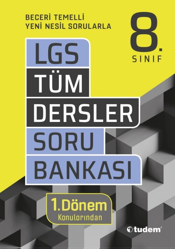 8.Sınıf LGS Tüm Dersler Soru Bankası 1.Dönem Konularından - Tudem Yayınları - 1