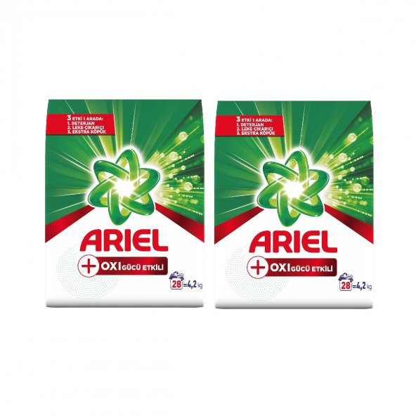 Ariel Oxi Leke Çıkarıcı Etkili Toz Çamaşır Deterjanı 2 x 4,2 kg