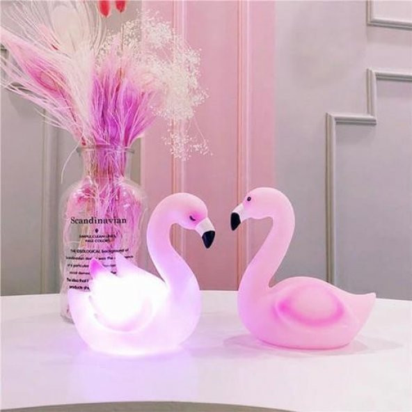 Bebek Gece Lambası Flamingo Gece Lambası Led Işıklı Silikon