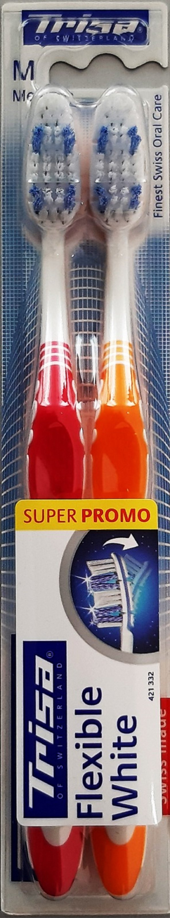 Trisa-İsviçre Flexible White Beyazlatıcı Esnek Diş Fırçası 2'li Promosyon Paketi