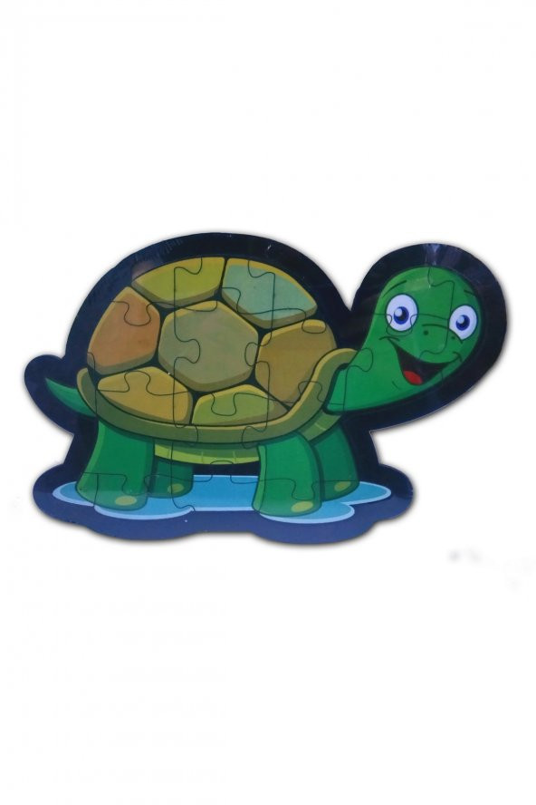 Kaplumbağa Şekilli Ahşap Puzzle Yapboz - Ücretsiz Kargo
