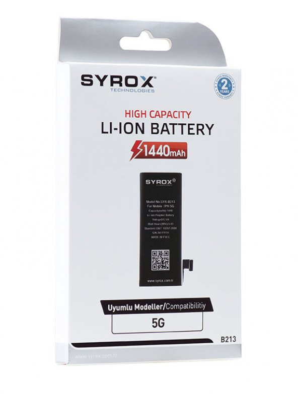 Syrox iPhone 5G 1440 Mah Batarya