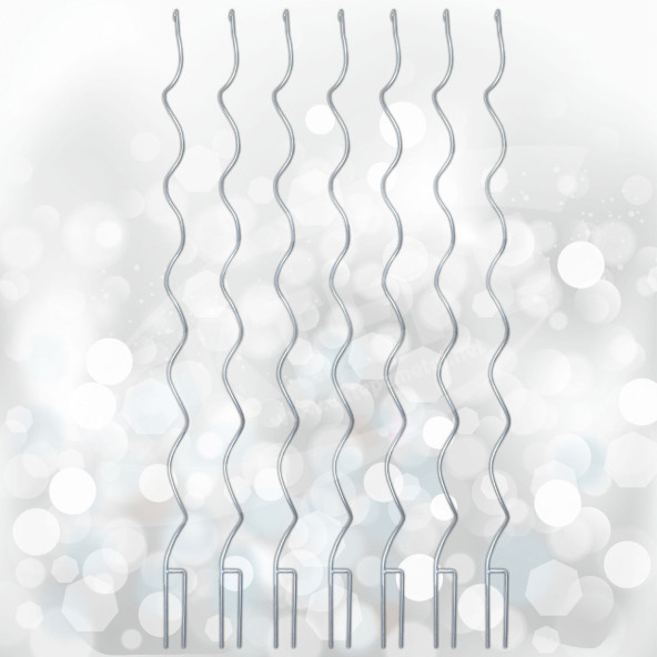 20 Adet 150 Cm Metal Spiral Bitki Destek Çubuğu Hobi Bahçesi Bitki Bağlama Teli Sebze ve Çiçek Teli - 4