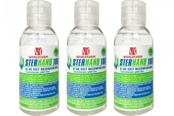 Worldchem Sterhand 100 El ve Cilt Dezenfektanı 100 ml x 3 Adet