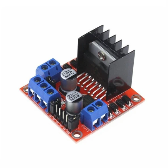 L298N Voltaj Regulatörlü Çift Motor Sürücü Kartı Arduino, Raspberry