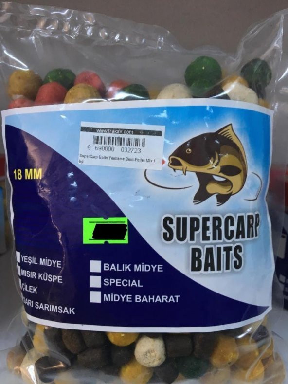 SuperCarp Baits Yemleme Boili-Pellet Mix 1 Kg