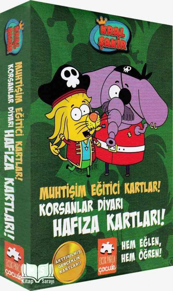 Kral Şakir Muhtişim Eğitici Kartlar Korsanlar Diyarı Hafıza Kartları Eksik Parça Yayınları