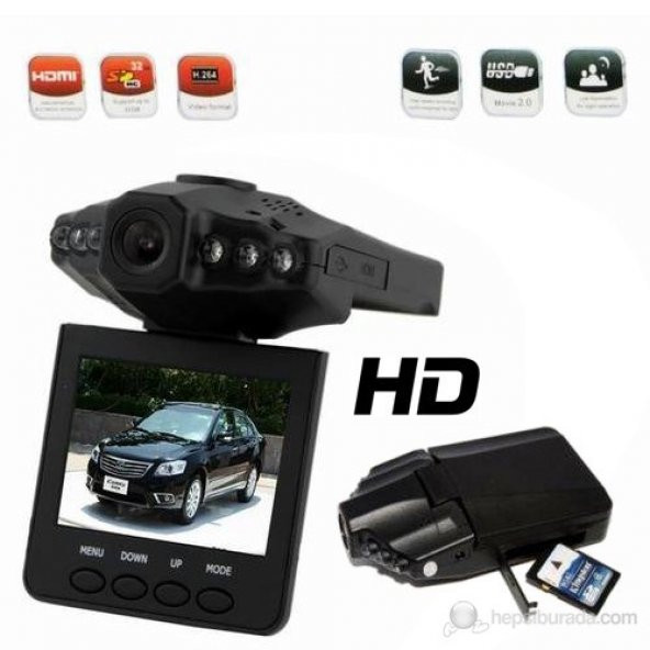 Araç Kamerası 2.5" HD-DVR Sesli Kayıt Outlet