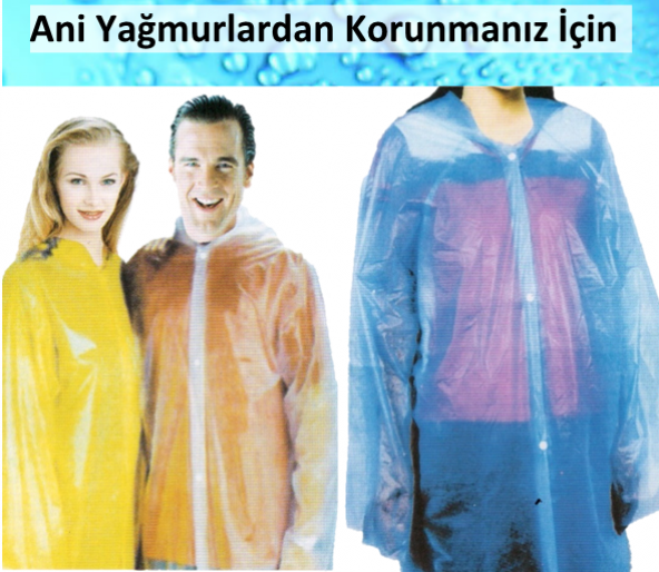Tek Kullanımlık Şeffaf Yağmurluk 10lu Kıyafet Koruyucu