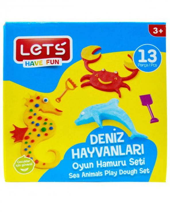 Lets 13 Parça Deniz Hayvanları Oyun Hamuru Seti