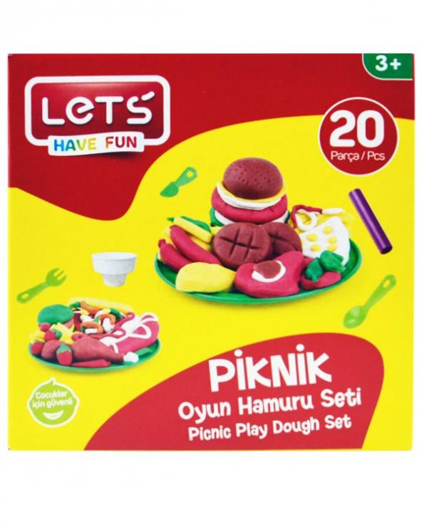 Lets 20 Parça Piknik Oyun Hamuru Seti