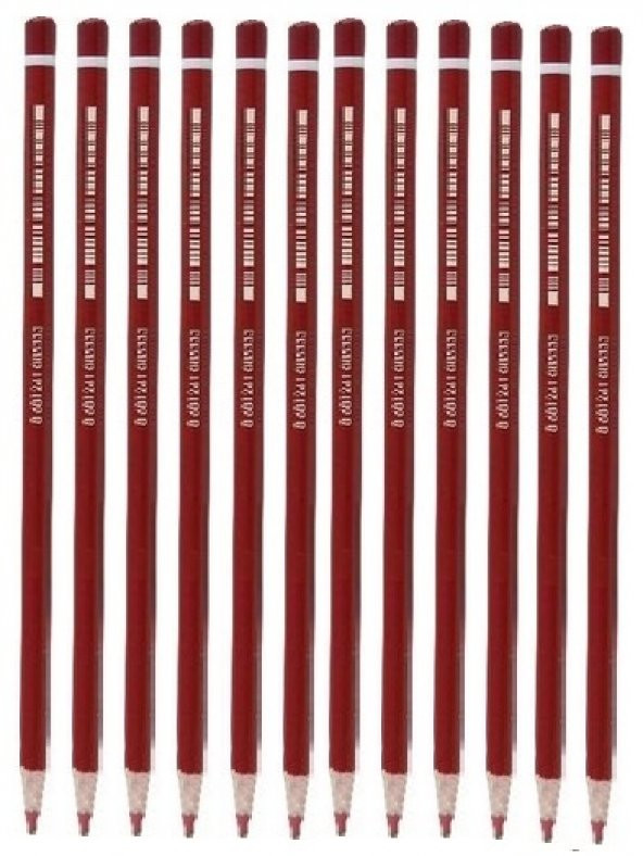 Adel Basic Kırmızı Kopya Kurşun Kalem 1 Düzine (12 Adet) - 1