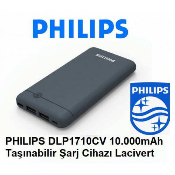 Philips 10000 mAh Taşınabilir Şarj Cihazı PowerBank  (Philips Türkiye Garantili)