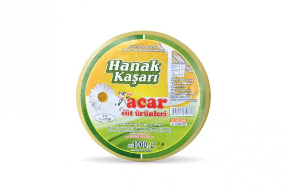 Hanak Kaşar Peyniri 1 Kg.