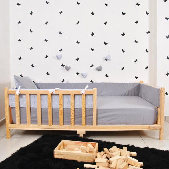 Montessori Kenar Koruma Süs Yastık Set Nevresim Takımı 90X190 111 - 3