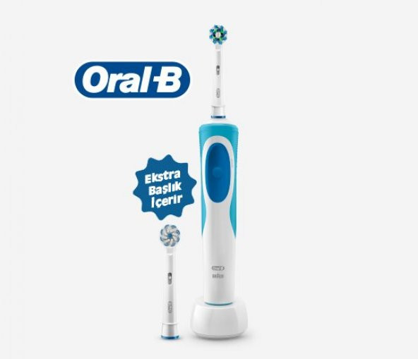 Oral-B D12 Starter Pack Cross Action Elektrikli Diş Fırçası + Yedek Başlık