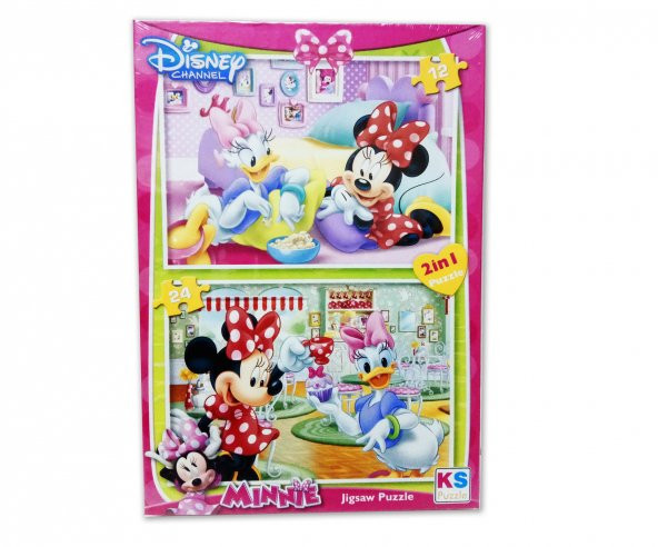 2 li 24 + 12 Parça Minnie Mouse Puzzle Yapboz