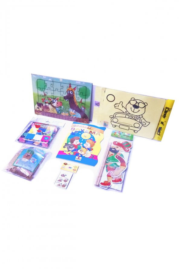Evde Kal Çocuk Aktivite Paketi No 3  Puzzle - Origami, Kum Boyama - 3