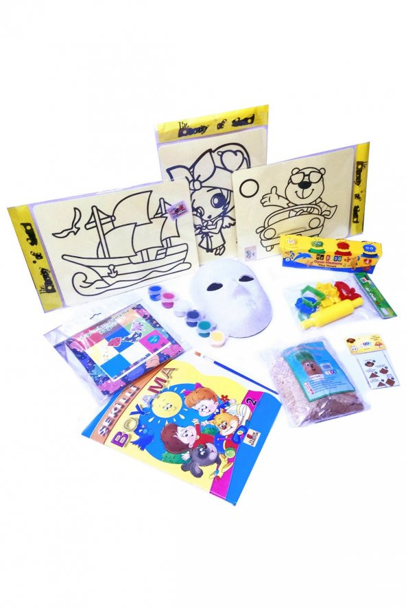 Evde Kal Çocuk Aktivite Paketi 2 - Kum Boyama - Origami, Çim Adam - 2