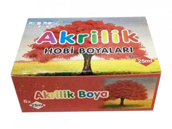 Akrilik Boya 6 Renk Redrose - 2