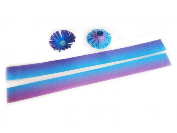 Hayal Mavi-Lacivert / Mavi-Mor Renk Geçişli Quilling Kağıdı - 3