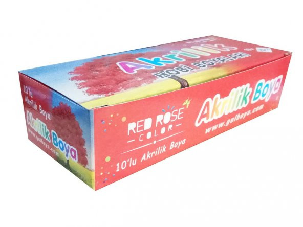 Akrilik Boya 10 Renk RedRose - Red Rose - 3