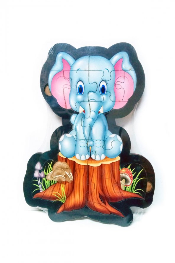 Fil Şekilli Ahşap Puzzle Yapboz Yeni Ürün