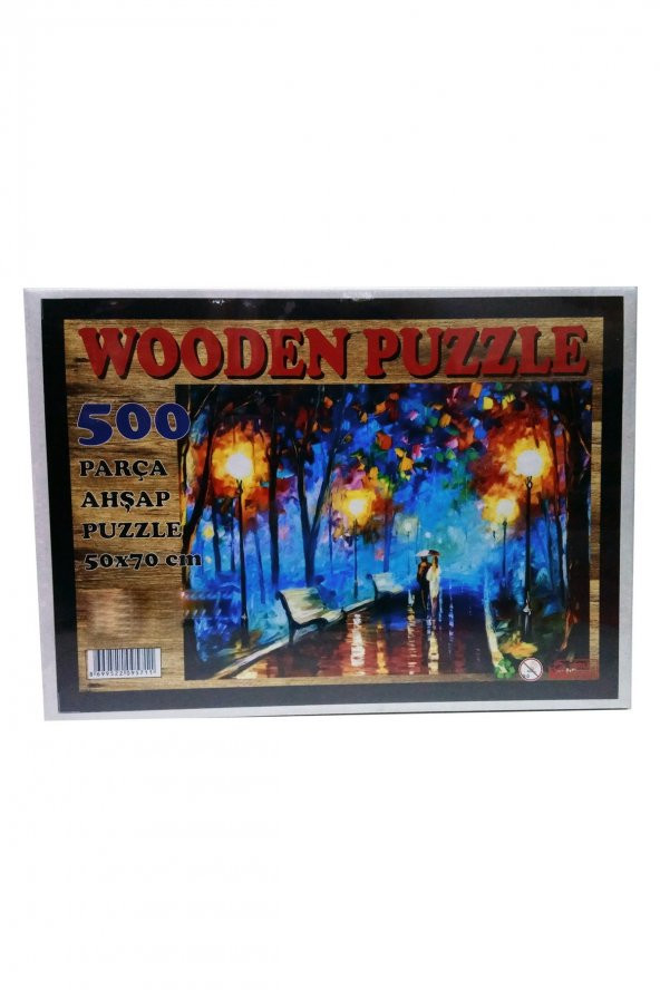 500 Parça Ahşap Puzzle - Parkta Yürüyüş Yapboz - Ücretsiz Kargo