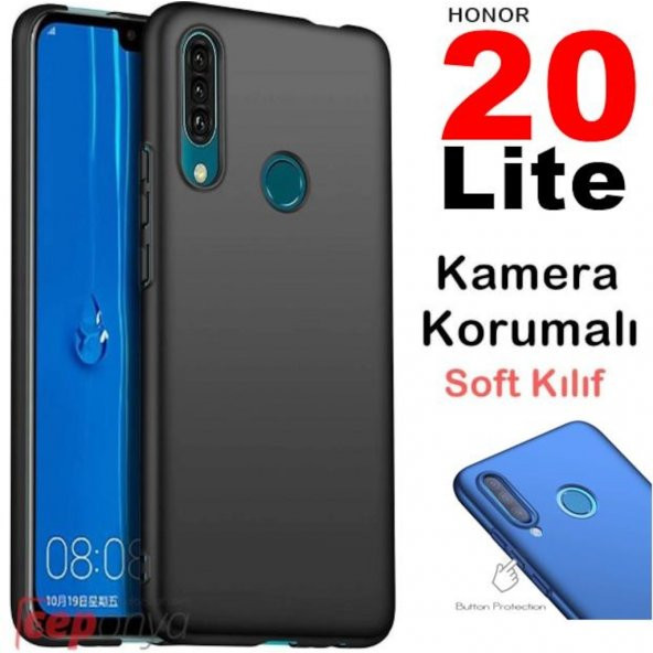 Honor 20 Lite Kamera Korumalı Kaliteli Soft Silikon Kılıf