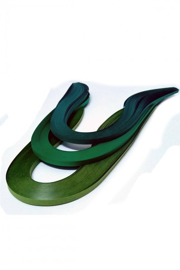 Koyu Yeşil Serisi 3 Farklı Ton Yeşil Renkli 300 Adetli Quilling Kağıdı