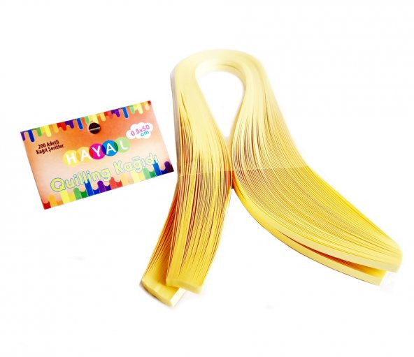 Hayal Quilling Kağıdı - Açık Sarı renk 200lü - 3