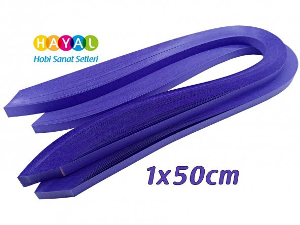 Hayal Quilling Kağıdı - Mor Renk 1x50cm 50li