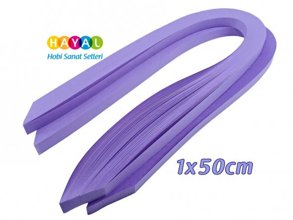 Quilling Kağıdı - Lila Renk 1x50cm 50li ürün görseli 1