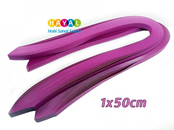 Quilling Kağıdı - Fuşya Renk 1x50cm 50li