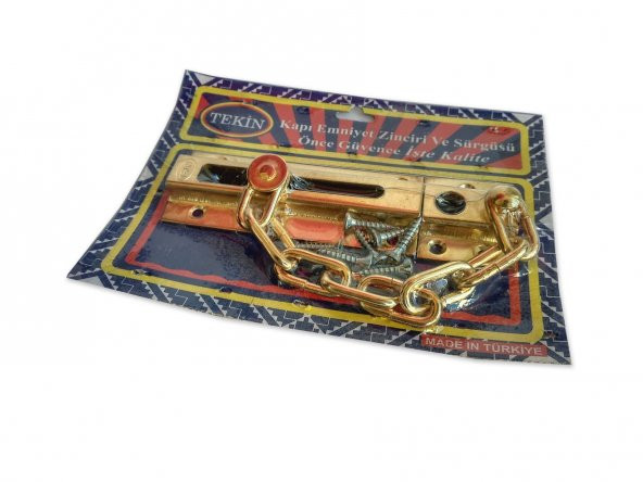 Kapı Emniyet Zinciri Ve Sürgüsü Sarı Ve Krom Renklerde - 2