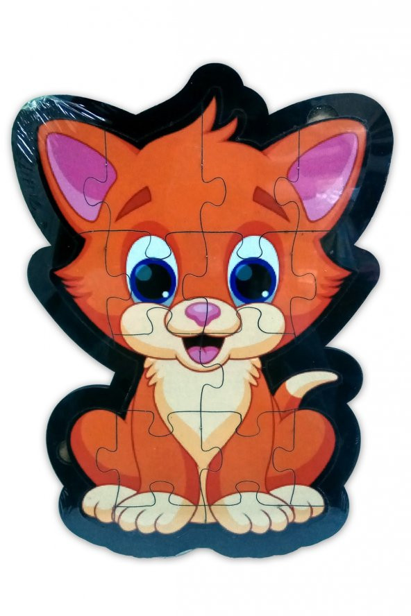Kedi Şekilli Ahşap Puzzle YENİ ÜRÜN