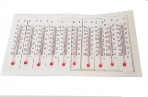 Termometre Isı Ölçer 10adetli 7,5 X 1,5cm