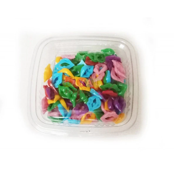 Plastik Dudak Ağız 100 Adetli