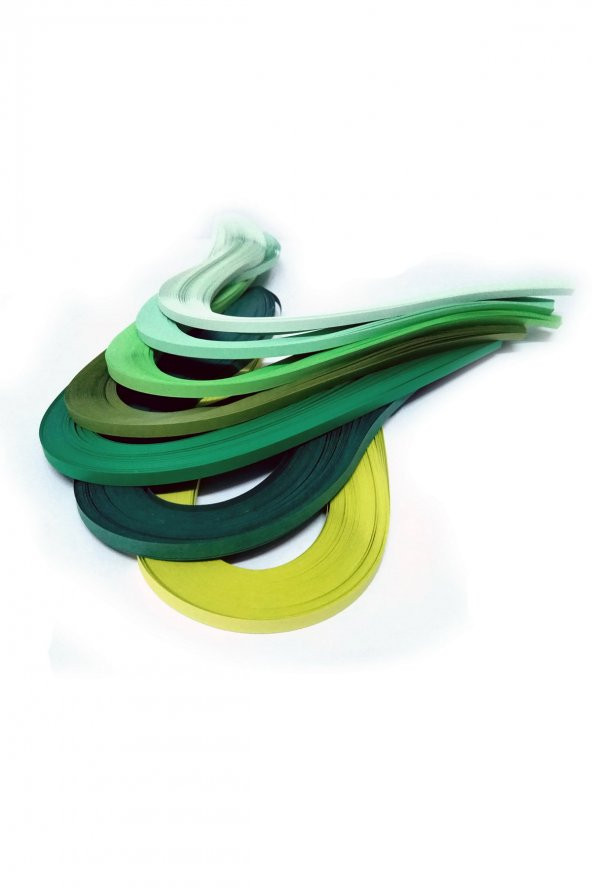 Yeşil Dünya Serisi 7 Farklı Ton Yeşil Renkli 700 Adetli Quilling