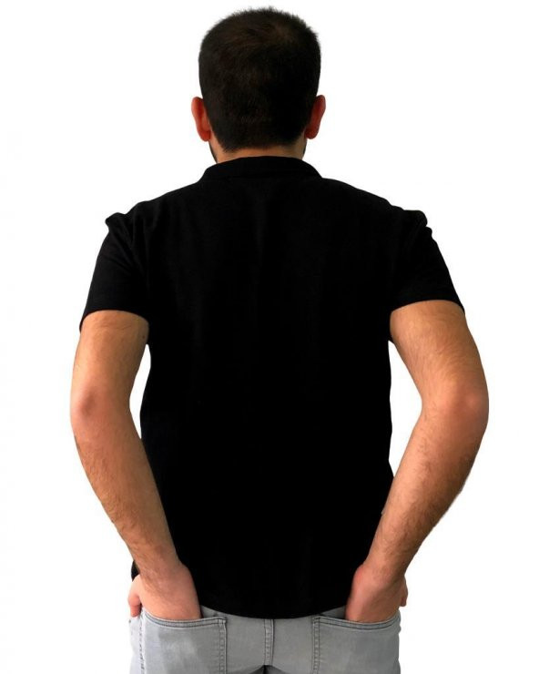 POLO TSHIRT ENGLAND LONDON POLO CLUB ERKEK TSHIRT POLO YAKA SİYAH - 4