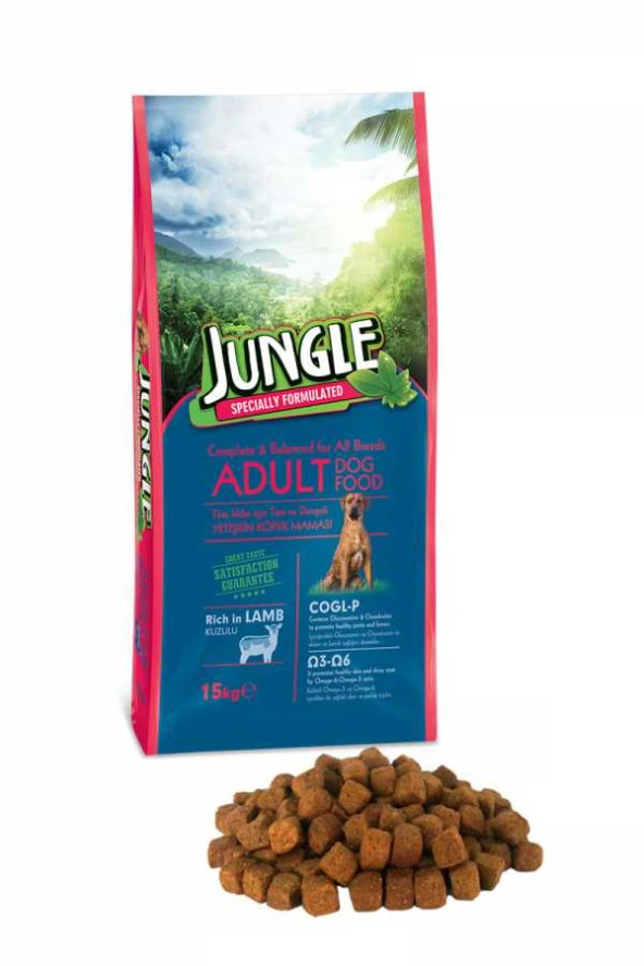 Jungle 15 kg Kuzu Etli Yetişkin Köpek Maması