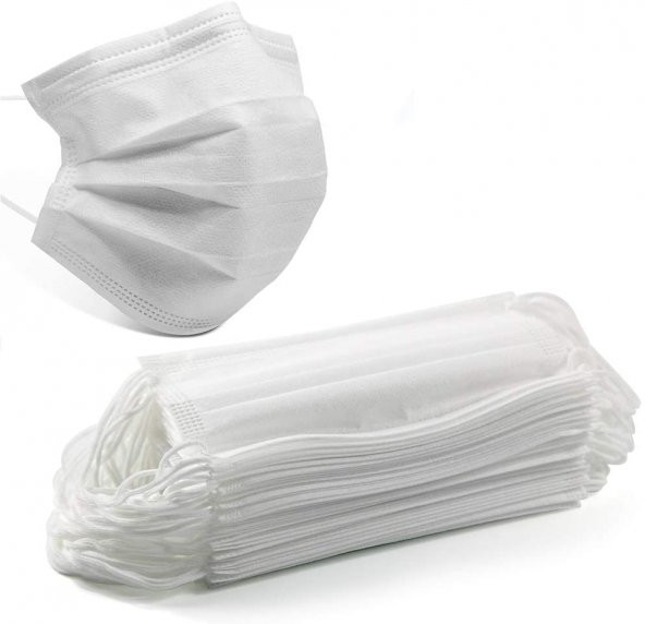 CERRAHİ MASKE  3-KATLI TELLİ 50-ADET MEDİKAL MASKE - 3