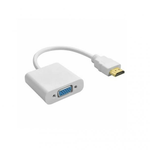 Hdmi To Vga Kablo Çevirici Dönüştürücü Görüntü Altın Uçlu-Full Hd - 2