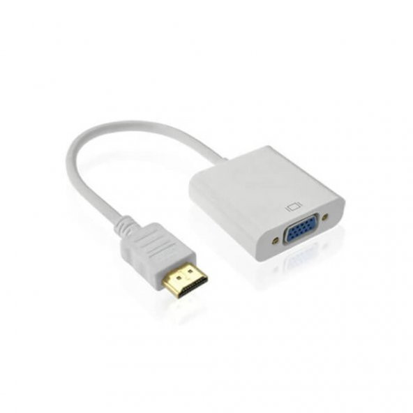 Hdmi To Vga Kablo Çevirici Dönüştürücü Görüntü Altın Uçlu-Full Hd - 5